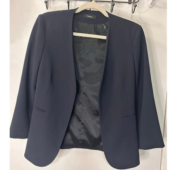 Theory- women’s open front wool blazer-Sz 6 - Picture 3 of 8